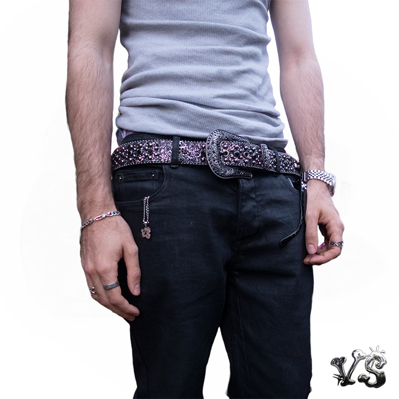VS™ - BLACK RHINESTONE BELT