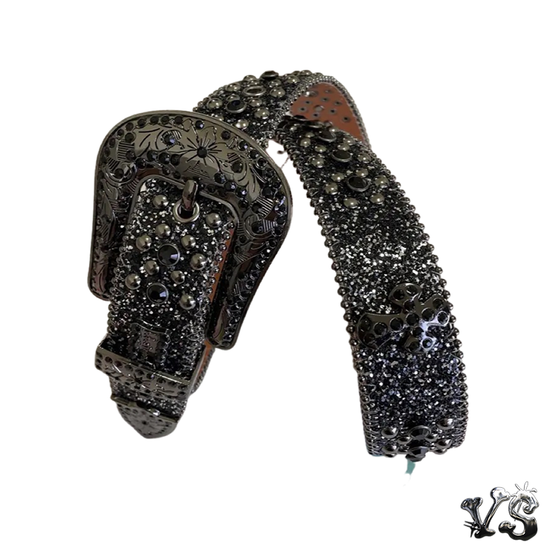 VS™ - BLACK RHINESTONE BELT
