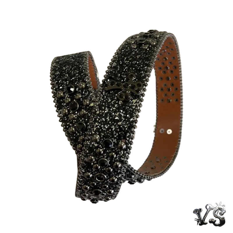 VS™ - BLACK RHINESTONE BELT
