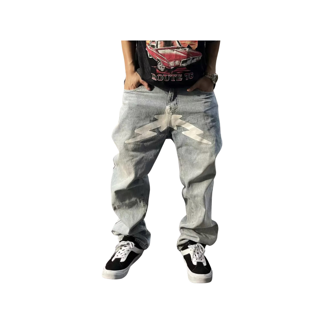 PUNK Y2K GRAPHIC LIGHT DENIM
