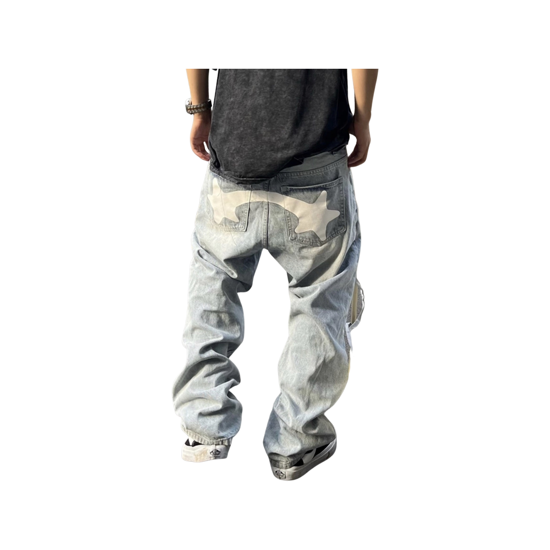 PUNK Y2K GRAPHIC LIGHT DENIM