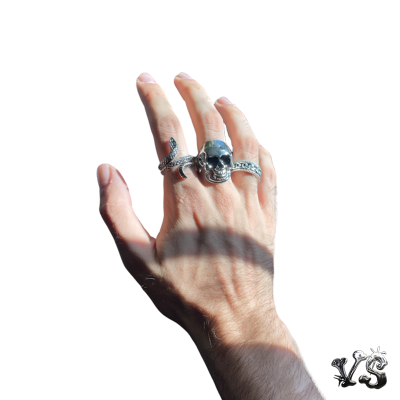 VS™ - SKULL SEPRENT RING SET