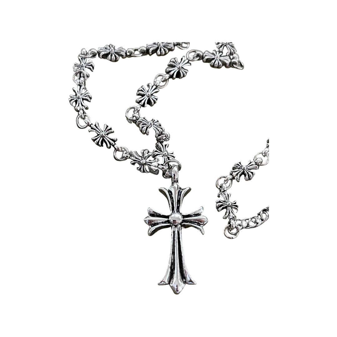 Large Gothic Cross Vampire Hunter Pendant Spanish Catholic Necklace Jewelry
